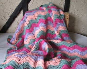Blanket or throw in wave effect. Custom orders also welcome.