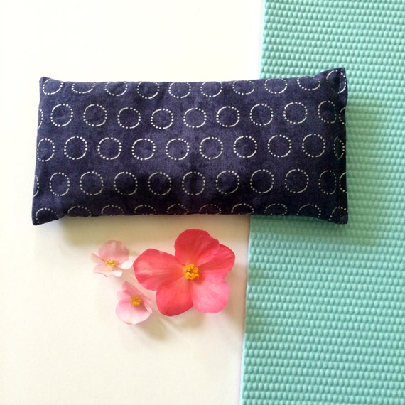 Eye pillow filled with lavender and flax indigo eye pillow