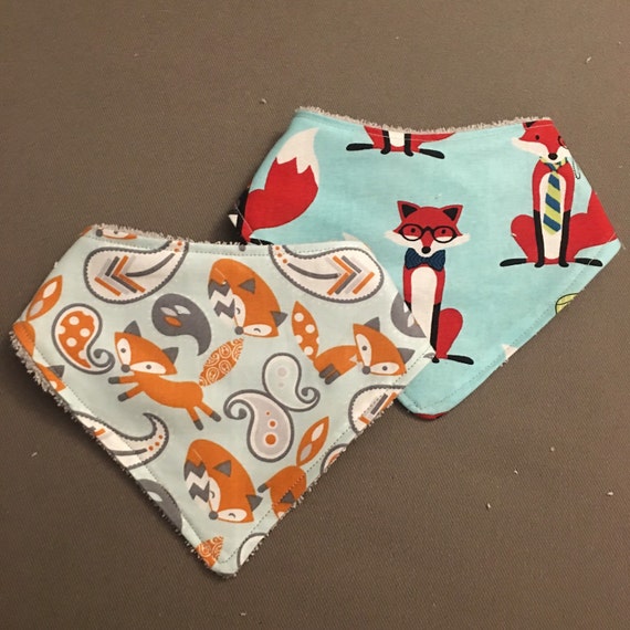 Custom Order Two Bandana Bibs by mintchocolatechippy on Etsy