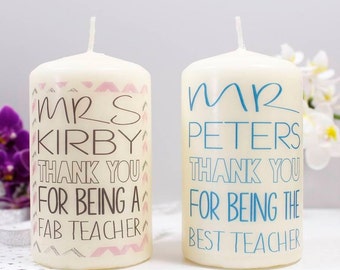 Thank You Candle For Teachers - Teaching Assistant Gift - Teacher Gift - Teacher Thank You Gift - Thank You Candle