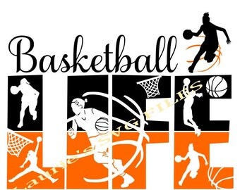 Download Basketball Girl B&W Digital Stamp/ Clip Art