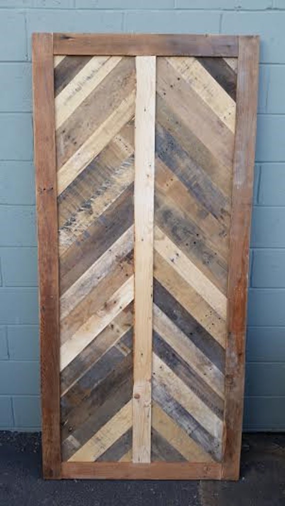 Rustic Chevron Style Barn Door by RecoWarehouse on Etsy