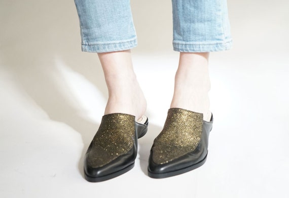 designer mules flat