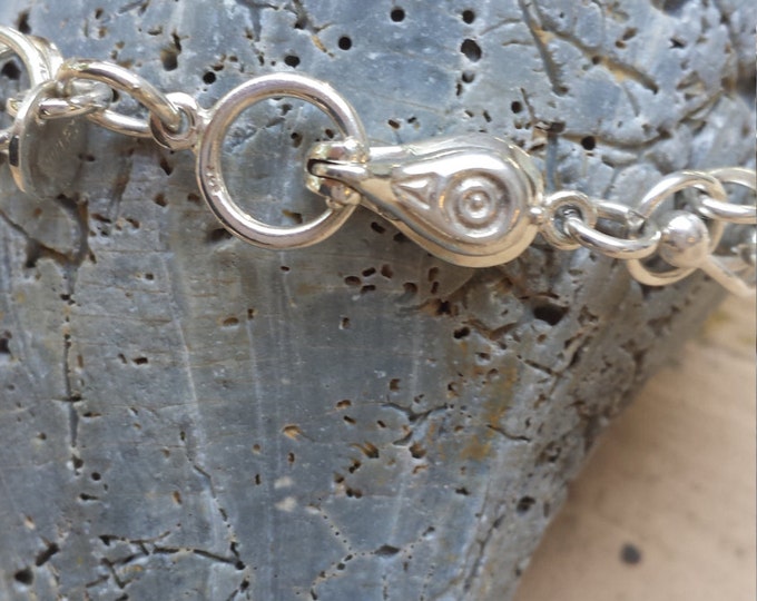 Hand made fine silver peacock bracelet