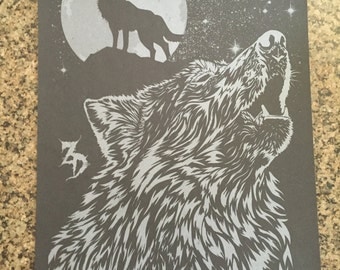 Zeds Dead - Screen Print Poster - Wolf Howl - Red Rocks - Wolf Moon -
