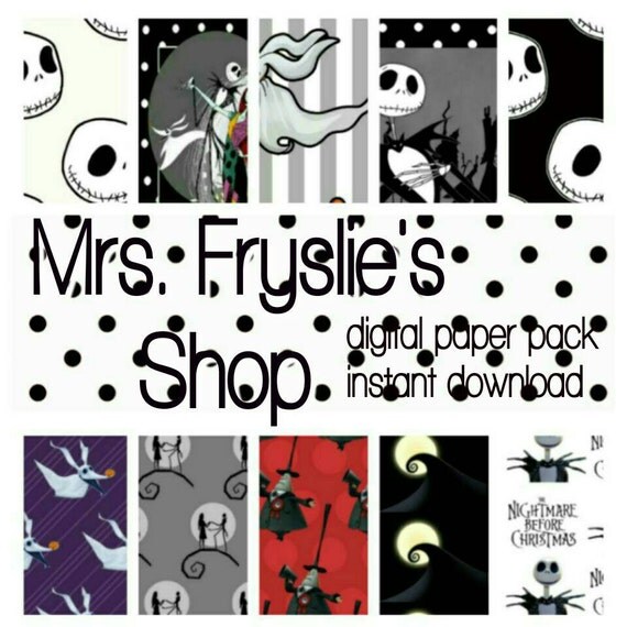 The nightmare before christmas digital paper by