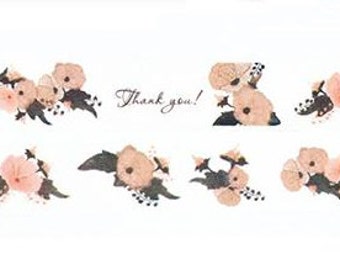 Hibiscus Washi Tape -- Japanese Washi Tape -Deco tape-- 20mm x7M