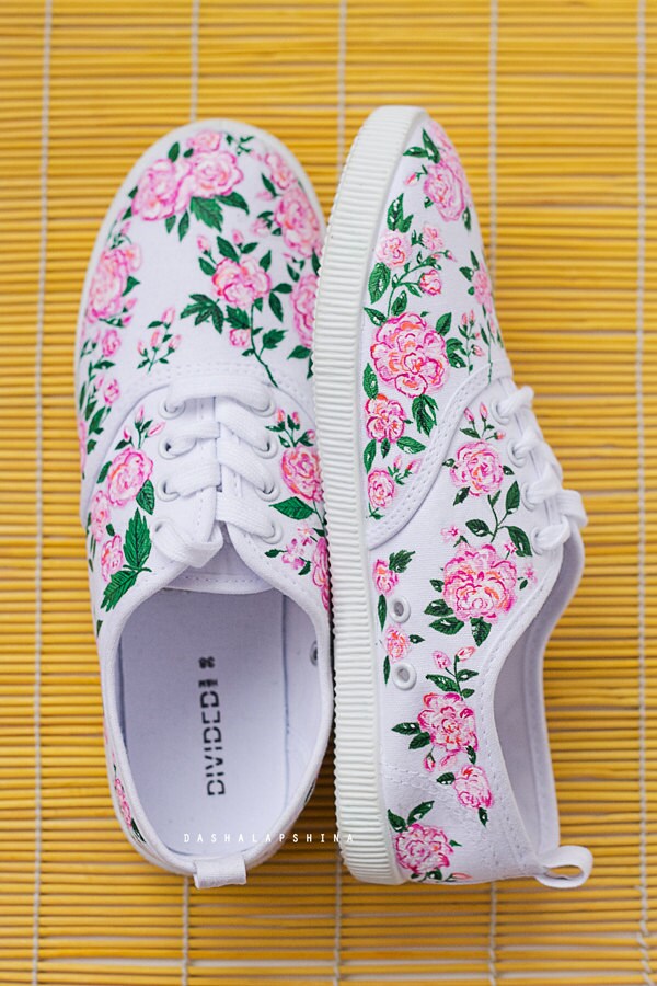 painted canvas shoes