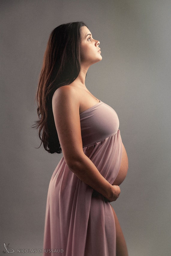 Maternity Dress Photography Prop Color MAUVE One by ZazzyLane