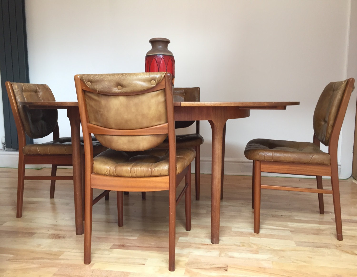 Vintage 1970s McIntosh Extending Dining Table and Chairs Danish Mid