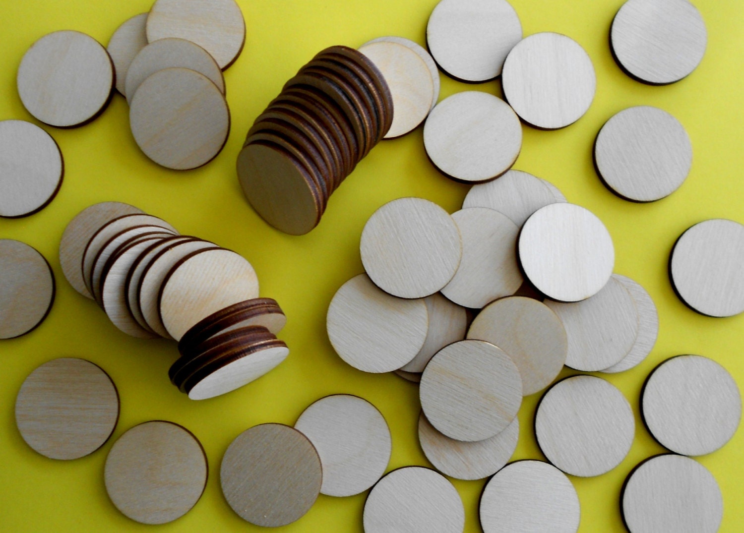 Wood discs for crafting Lasercut birch rounds for crafting