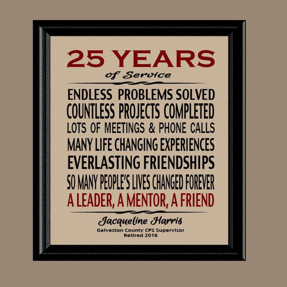 Retirement Print Retirement Gift Retiree Gift Thank You