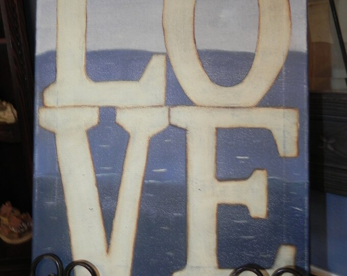 LOVE handpainted canvas