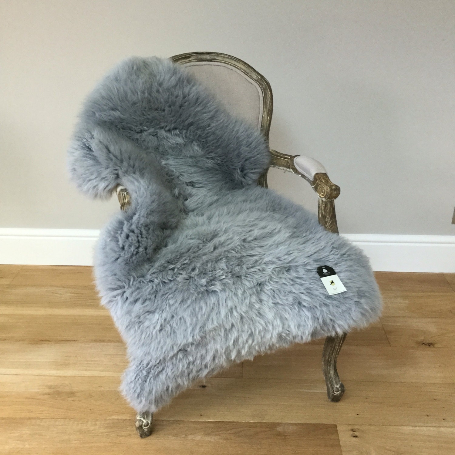 Silver Grey gray Sheepskin Rug luxurious genuine beautifully
