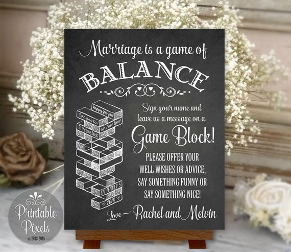 jenga guest book ideas