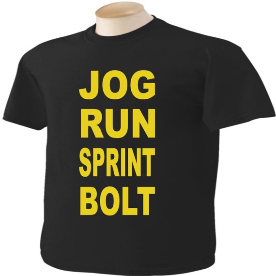 walk jog run sprint bolt puma shirt