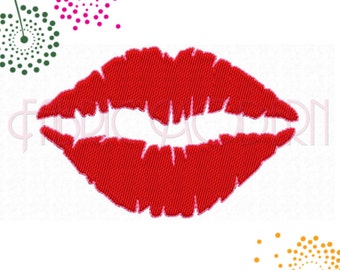 KISSING LIPS Machine Embroidery Design, female lips collection, womens lips, kiss, 10 sizes, #424
