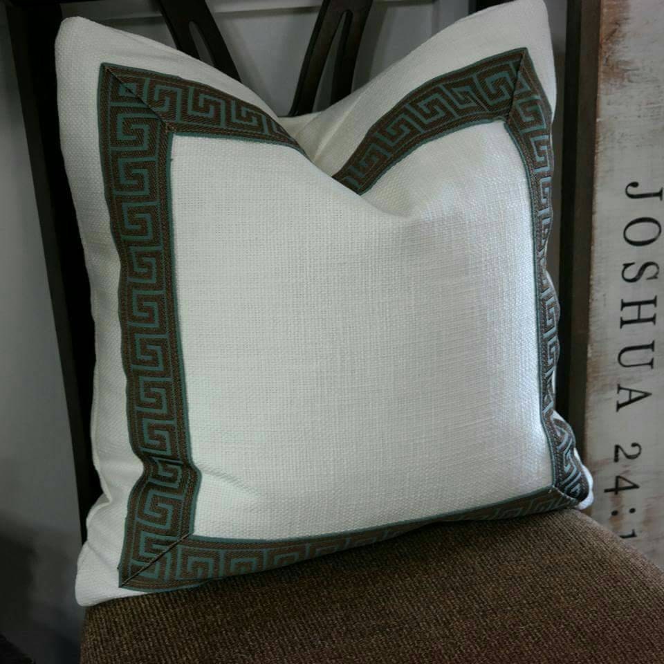 Greek Key Pillow Cover Designer Pillow Cover by ItsSewSandiLee