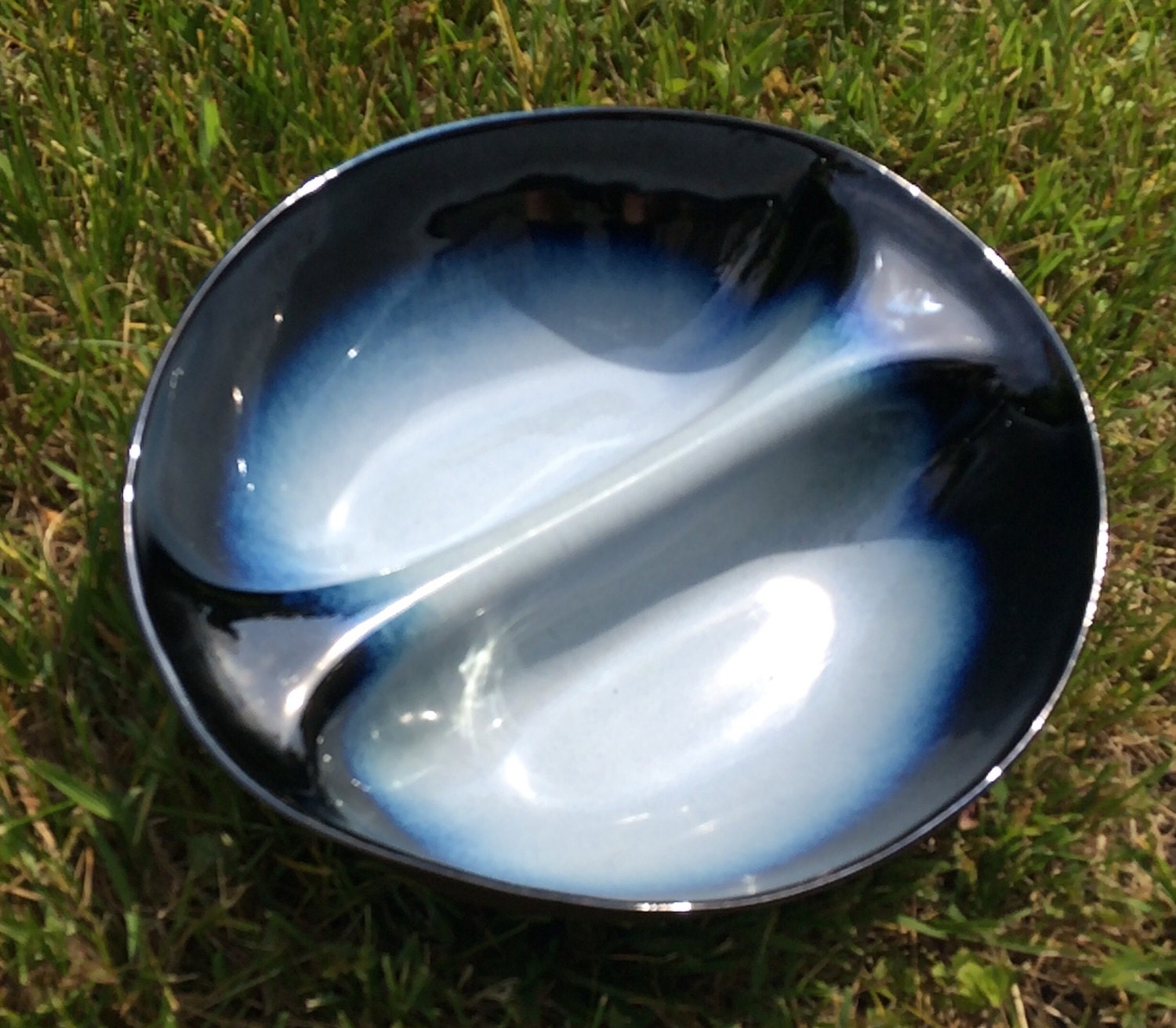 Peter Pots Pottery RI Seagull Blue Mid Century Design