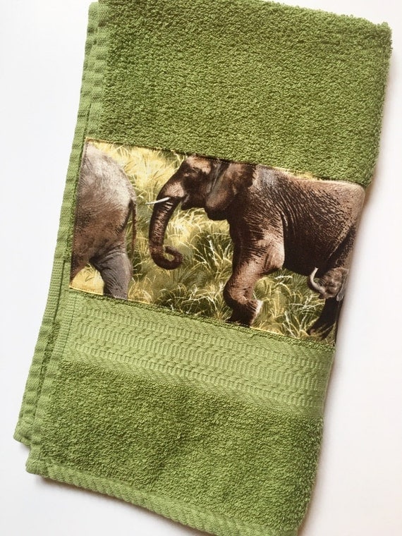 Elephants Decorated Hand Towels Elephant Decor Bathroom
