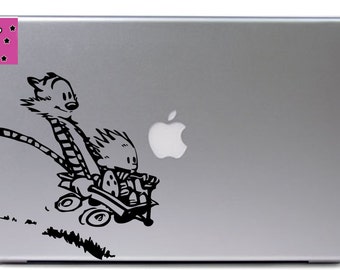 Calvin and Hobbes downhill ride vinyl decal