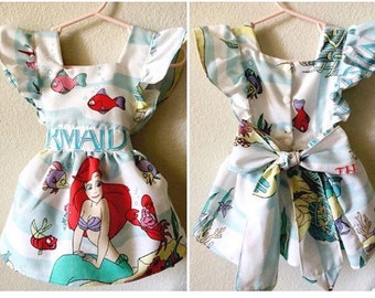 Disney's The Little Mermaid First Birthday Dress Ariel Pinafore