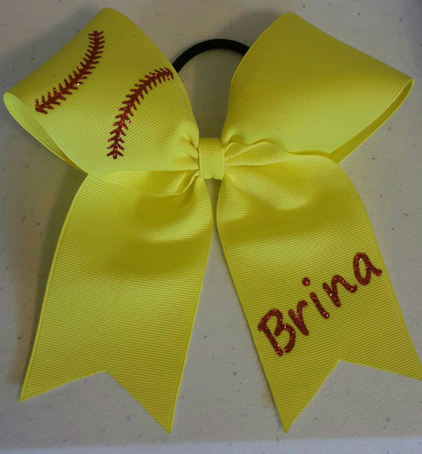 Custom Softball Bow by Pjsxoxo on Etsy