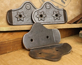 4 Vintage Iron Dome Top Steamer Trunk Trim Decor Item#239