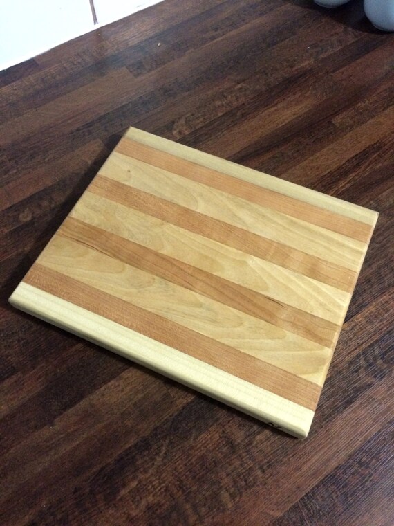 Wood Cutting Board Cherry Birch and Poplar by arsenaultwoodcraft