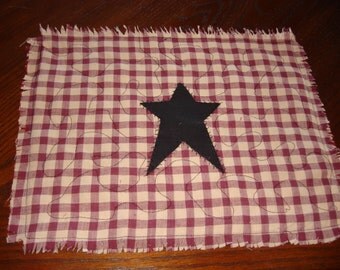 Primitive Placemats w/ Star-4 piece set