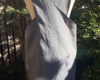 Linen Cross Back Japanese Apron