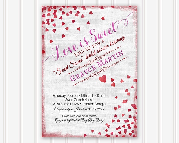 Valentine Bridal Shower Invitations 9