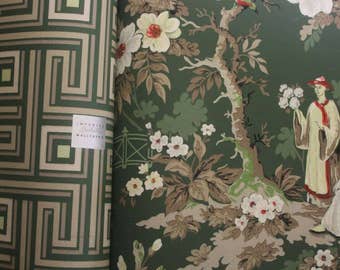 Vintage chinoiserie wallpaper – Etsy