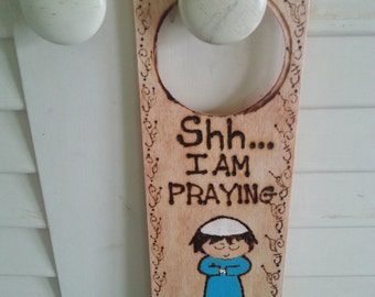 Islamic door knob, islamic door knob hanger, islamic door hanger, praying door knob hanger, islamic praying door hanger