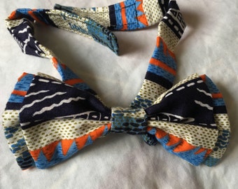 Noeud Papillon double en tissu africain wax imprimé motifs liberty scratch ethnique original fantaisie