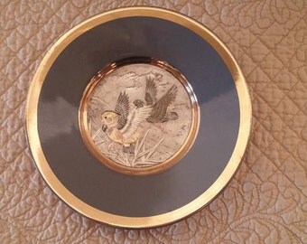 Chokin Art Gilded Plate