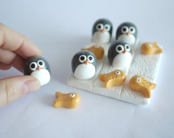 Penguin and Fish Noughts and Crosses (Tic Tac Toe)