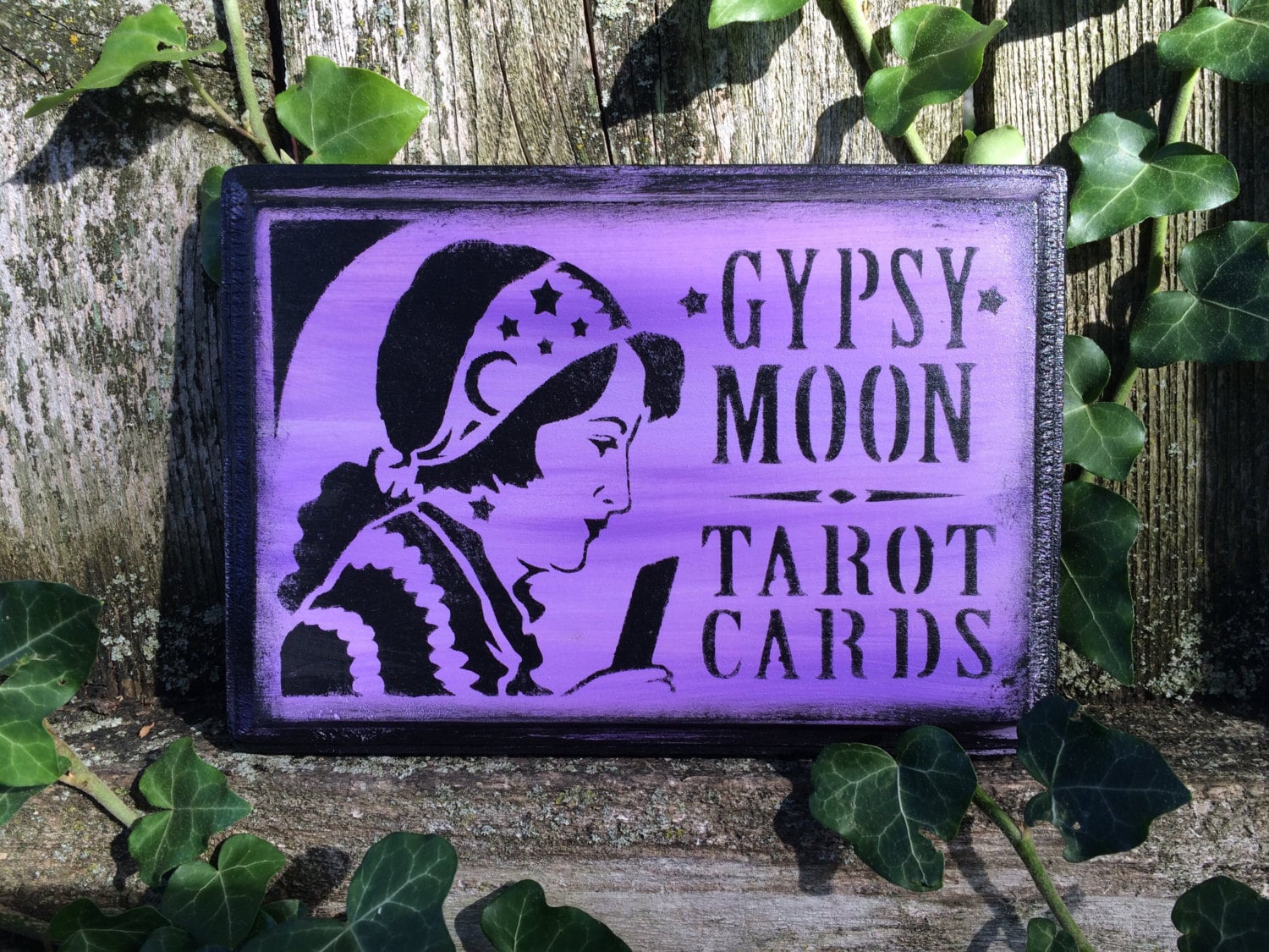 Gypsy Moon Tarot Cards Sign Purple