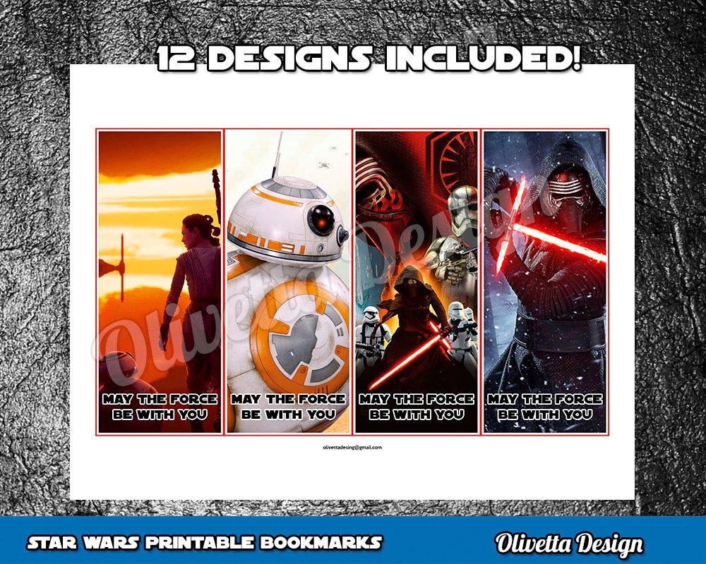 star wars theme printable bookmarks 10 different by dadio best star