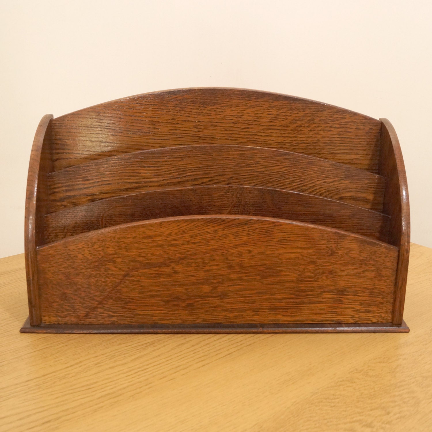 Wood envelope holder vintage 3 sections Pilot