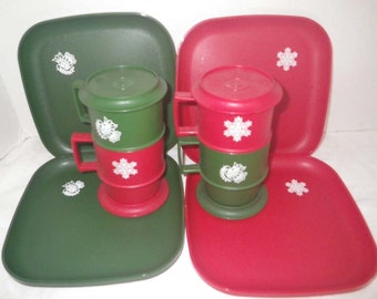 Vintage Tupperware Holiday Christmas Set