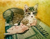 Gray Maine Coon Cat watercolor print. Cat painting. Watercolor art. Cat wall art. Cat picture. Cat artwork. Pet portrait. Watercolor animal. Gray Maine Coon Cat watercolor print. Cat painting. Watercolor art. Cat wall art. Cat picture. Cat artwork. Pet portrait. Watercolor animal.