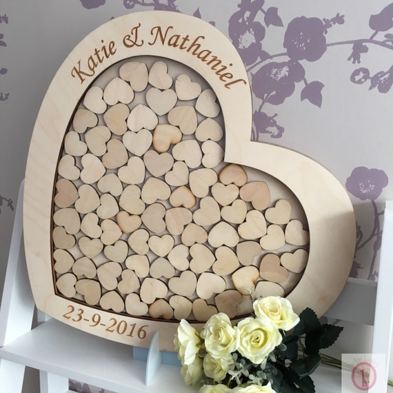 Heart slot guest book