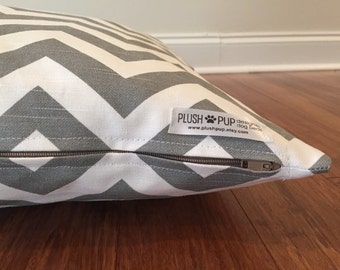 Chevron Dog Bed Cover, Gray Dog Bed Cover, Gray Chevron Dog Bed Cover, Zig Zag Dog bed cover, Dog Bed Cover, Dog Bed, Gray Dog Bed
