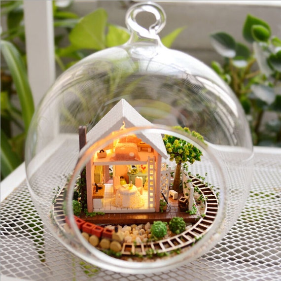 Items similar to Sale 12cm Hanging Glass Terrarium Kit, DIY Pandora