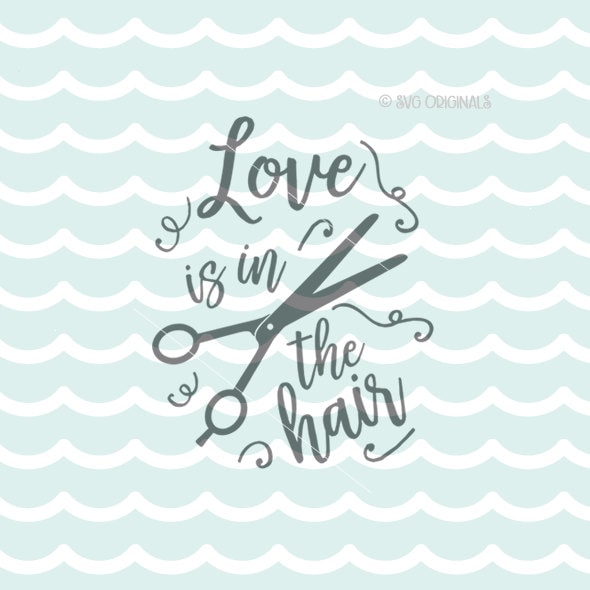 Download Love Is In The Hair SVG Hair Salon SVG Cricut Explore and