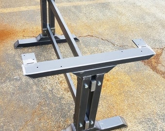 Stylish Dining Table Legs, Model #010, Industrial Kitchen Table Legs with 2 Brace