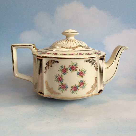 Sadler Pottery 5 Cup Teapot England 3356 Vintage