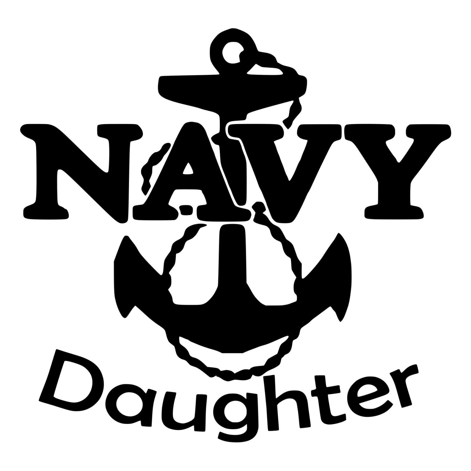 Navy Daughter Die-Cut Decal Car Window Wall Bumper Phone