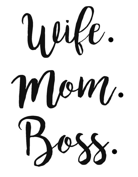 Wife Mom Boss Decal FREE Custom Color Women by CountryCottageGC